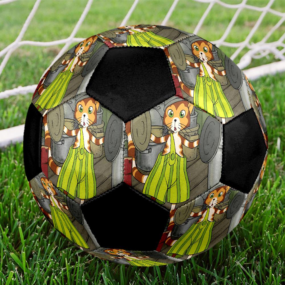 Pettson and Findus Theme Size 5 Soccer Ball, Suitable for Both Indoor and Outdoor Matches, a Gift Suitable for Everyone.