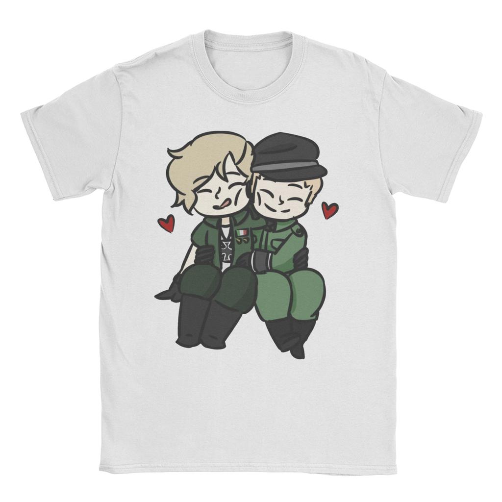 Awesome FranceyPants TShirts Unisex Crewneck Cotton T Shirts Axis Powers Hetalia Anime APH World Short Sleeve Tees Adult Tops