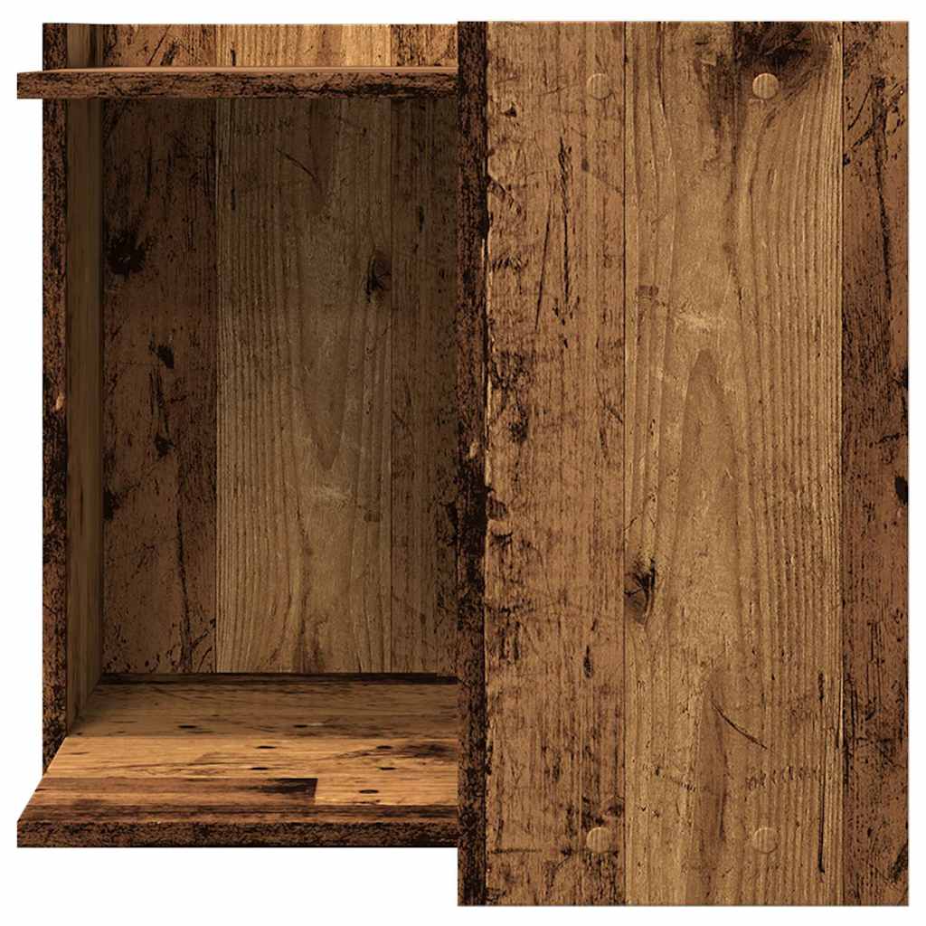 Vidaxl Litter Box Cabinet, Old Wood, 53X53X51 Cm