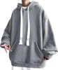 Neiman by Hooded Loose Oversized Plus Spring Baggy Size Men's Pullover, Fit, Silhouette, Size, Wear, Hoodie, M, Gray, 5S-N07-GYM