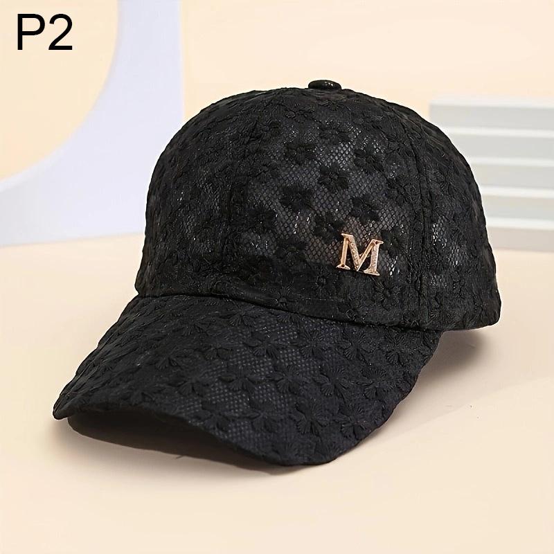 Adjustable Lace Flower Thin Baseball Cap Fashion Outdoor Women Summer Sunscreen Sun Hollow Hat Girls Hip Hop Visors Cap