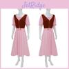 Europäisches Fantasy Vintage Rosa Kurzarm Partykleid für Erwachsene