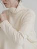 Women's Elegant French White Wool Knitted Sweater - Autumn & Winter Lazy Style