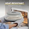 1pc Silicone Microwave Splatter Cover with Expandable Food Heating Anti-Splatter Lid, Foldable Drain Basket, Dishwasher Safe, Multi-Purpose Accessory