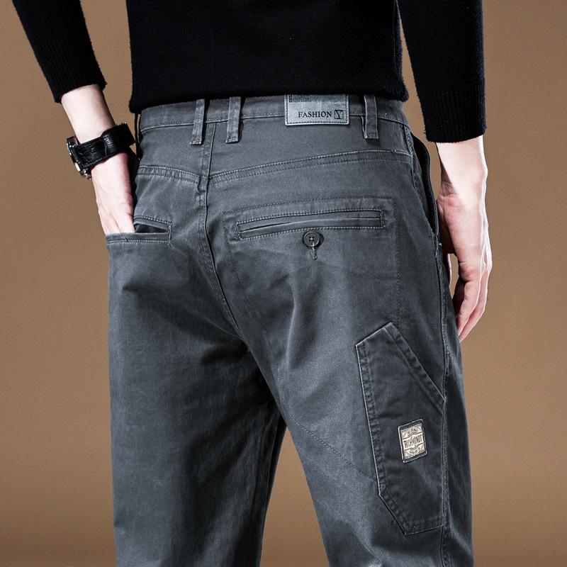 Pantaloni Casual Larghi Dritti da Uomo per Primavera e Autunno
