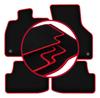 Velour Floor Mats with Red Edge For: Seat Arona Crossover (2017-)