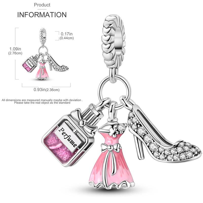 Elk Dinosaur Luminous Firefly Dangle Charm Flower Beads Sale Copper Fit Bangle Bracelet Diy Jewelry Charms