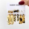 Modyle Vintage Pearl Butterfly Leopard Acrylic Earring Set For Women Girls Heart Earrings Elegant Wedding Party Jewellery