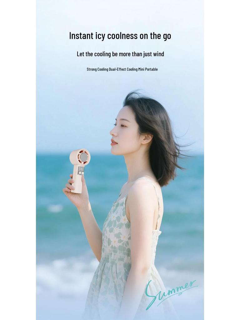 Compact Handheld Outdoor Cooling Fan - Portable, Long-lasting, Strong Wind Power