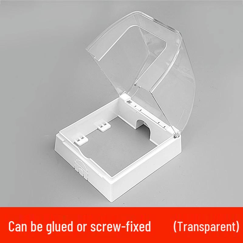 Type 86 Waterproof Bathroom Socket Cover: Child-Proof, Adhesive Shield Box