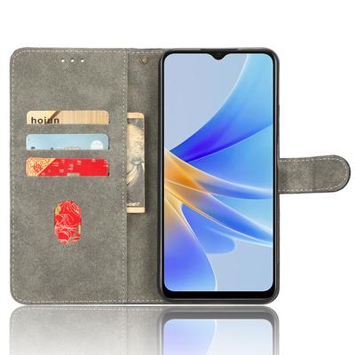 For Oppo A17 4G/A17k 4G Phone Cover RFID Blocking PU Leather Wallet Phone Stand Case with Strap