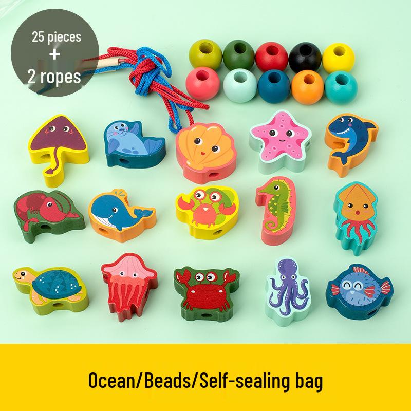 CPC Baby Fine Motor Skills Bead Toy: Toddler Threading & Concentration Blocks