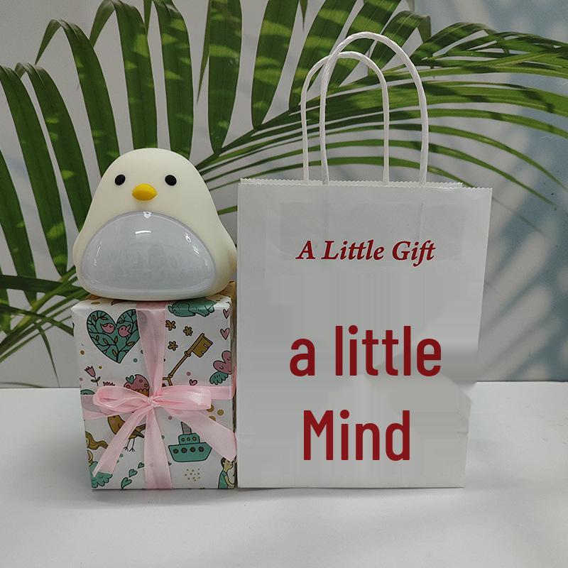 Time Bird LED Alarm Clock with USB Charging - Silent Cartoon Bedside Night Light for Bedroom or Dorm