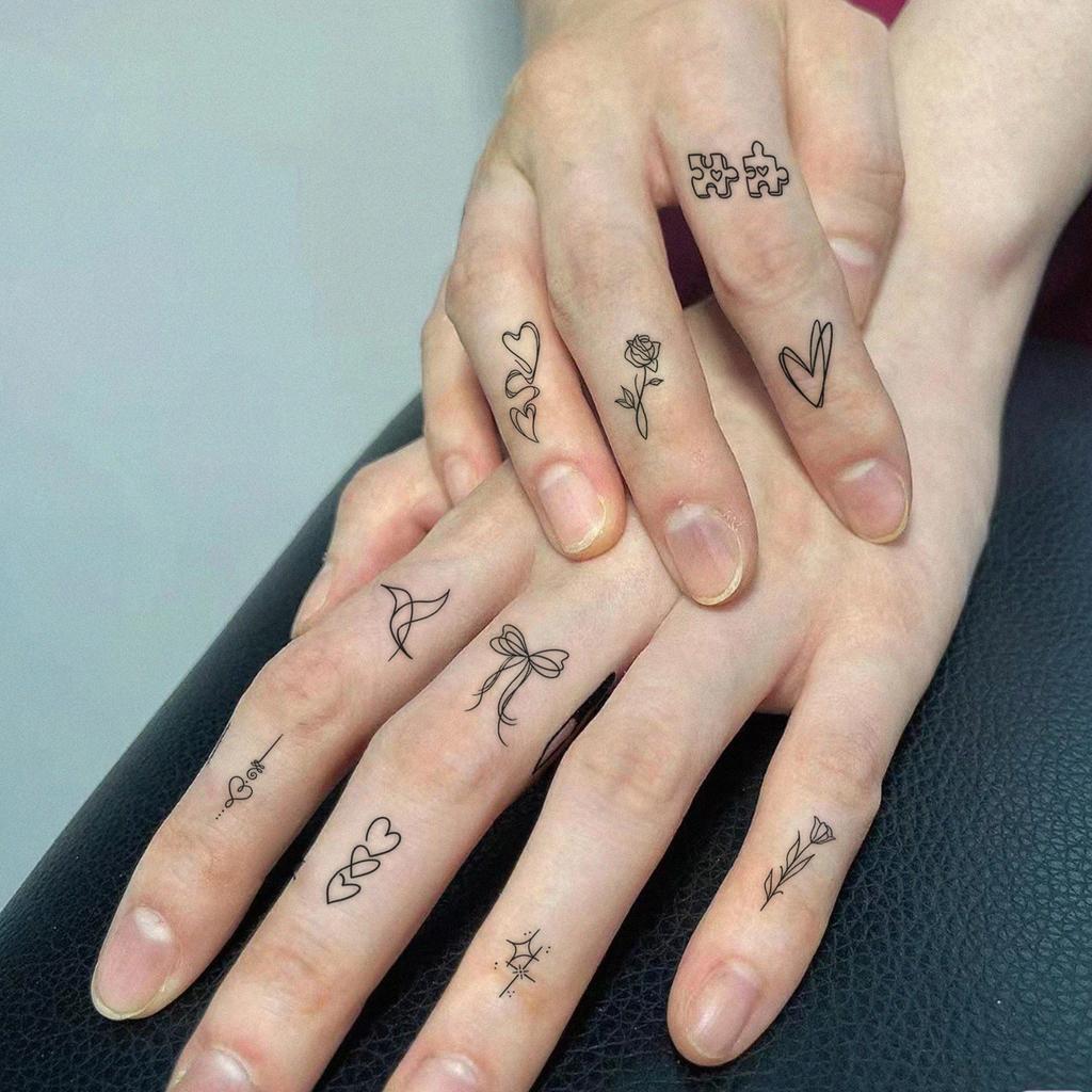 Fortschrittlicher Sinn für Persönlichkeit, einfacher, kleiner, frischer und süßer Stern-Schleifen-Schlüsselbein-Tattoo-Aufkleber