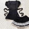 Y2K French Fashion Slimming U-neck Lace Trim Puff Sleeve Women's Top