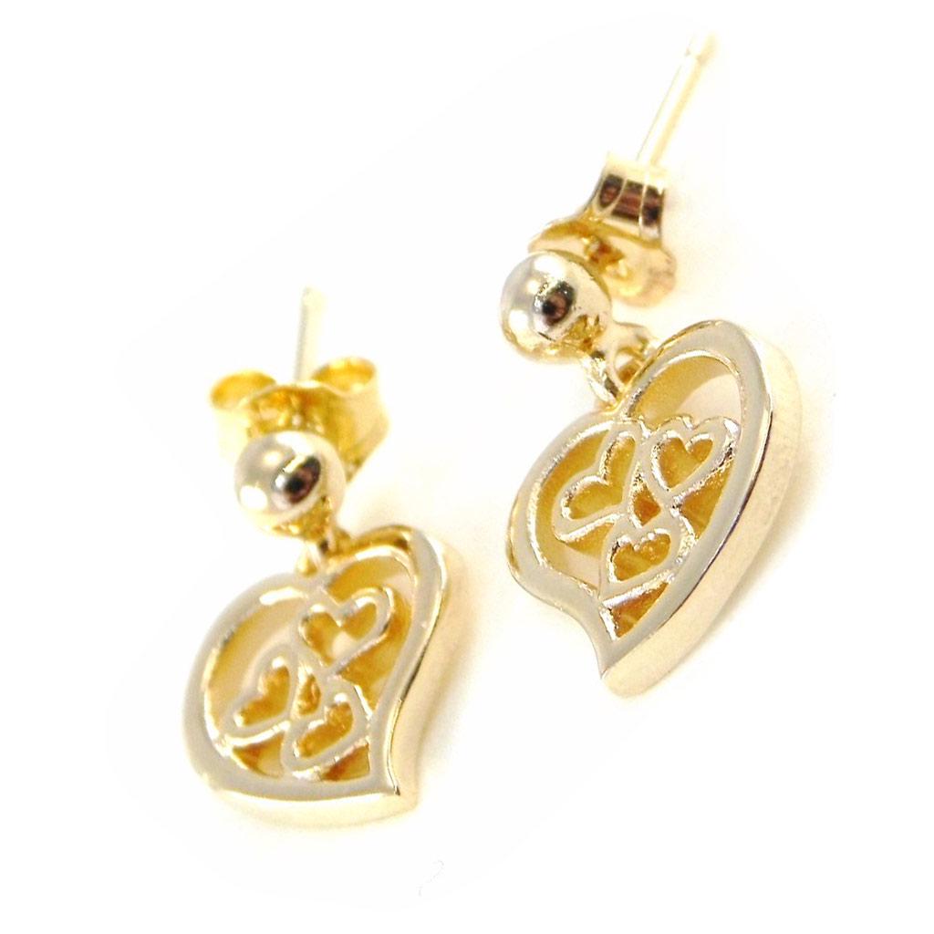 Les Trésors De Lily [H6173] - Boucles Plaqué Or 'Love' doré - 9x13 mm