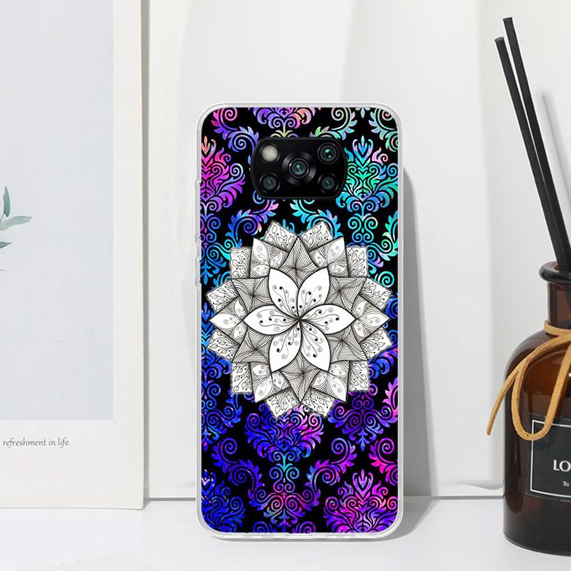 Totem Mandala Colorful Flower Phone Case For Xiaomi Poco X7 X6 X5 M7 M8 Pro F7 Ultra Redmi 15C 15 13C 13 12C 12 10 10C 10A Art F