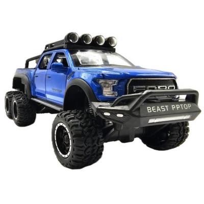 Ford Beast Raptor Off-Road 1:24 Mini Carros Diecast, (Vermelho, azul, preto), 1 pedaço