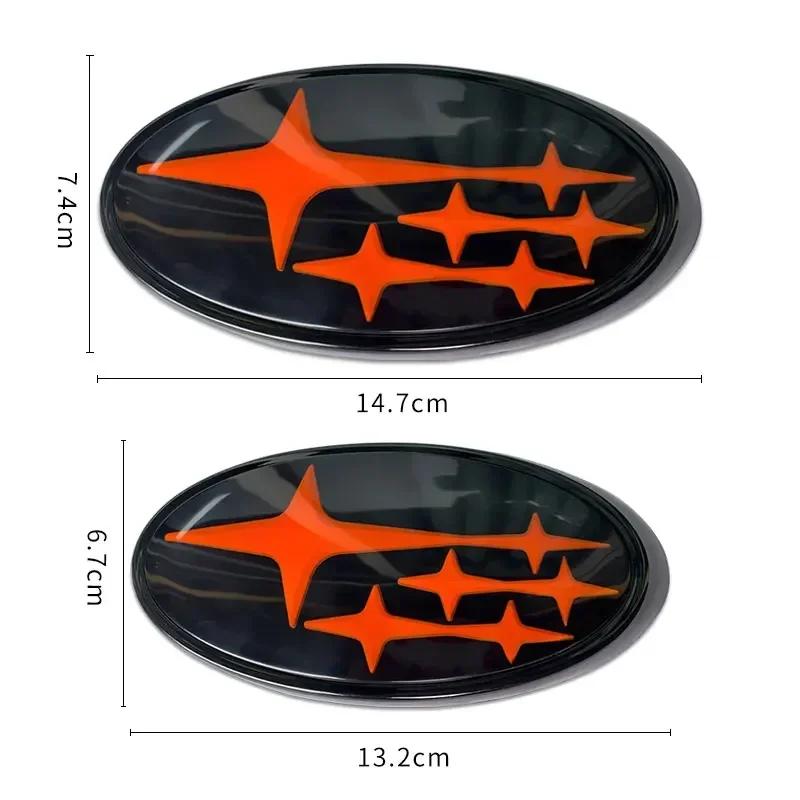 2PCS Acrylic Car Front Logo Rear Badge Emblem Sticker for Subaru XV Outback Impreza BRZ WRX STI Legacy Forester Accessories Y3