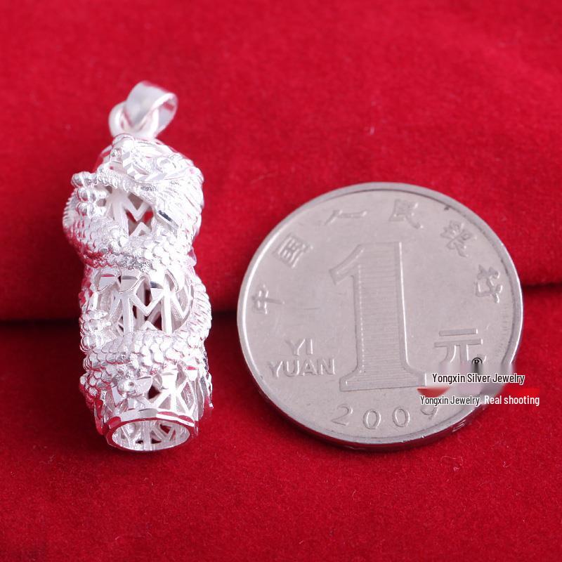 Sterlingsilber Drachen Säulen Anhänger Halskette: Trendiges Tierkreiszeichen-Design, Kühne Persönlichkeit, Ideales Weihnachtsgeschenk für Freund.
