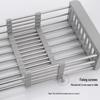 Telescopic Stainless Steel Sink Drain Rack - Multipurpose Basket for Dishwashing, Vegetable & Fruit Storage