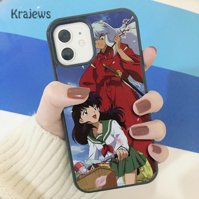 Krajews Anime Inuyasha Weiche Telefon Fall Abdeckung Für iPhone 14 5 SE 6s 7 8 plus X XR XS 11 12 13 pro max Samsung S21 S22 ultra