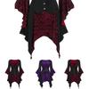 Women's Vintage Skull Head Medieval Gothic Witch Cosplay Costume Dress For Halloween Party