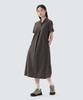 SNOWPEAK APPAREL Root Collar Dress (S26Mwrop61) Chocolate Khaki
