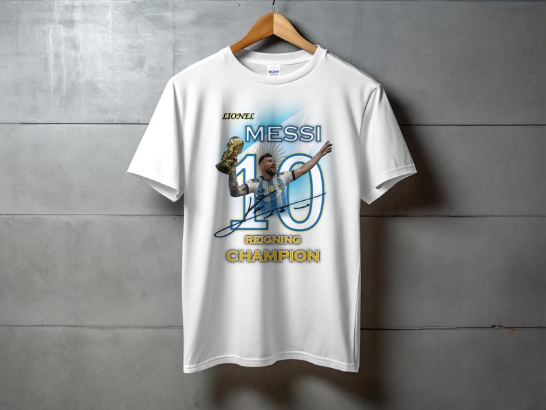 Lionel Messi T-Shirt Legendary Argentine Football Icon Tee, Soccer Fan Gift, Retro Football Jersey 3XL