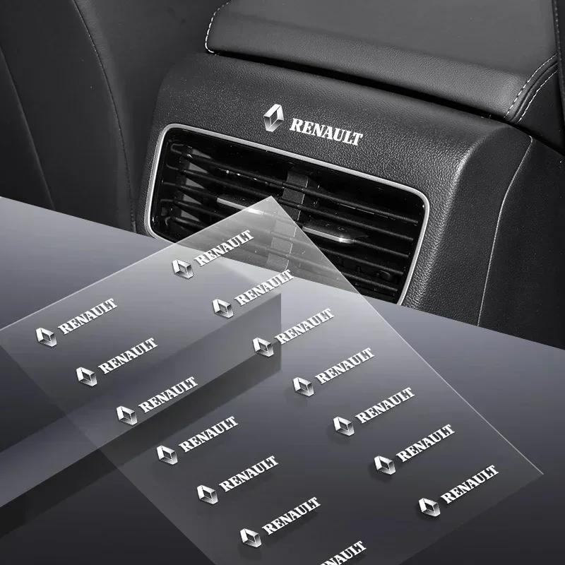 Car Interior Sticker Central control Decals Emblem Badge For Renault DACIA Scenic Loguna Twingo Symbol Fluence Espace Clio ZZ13