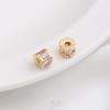 14K Gold-Plated Zircon Spacer Beads for DIY Jewelry