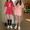 Summer Women's T-shirt Medium-length Loose Cartoon Round Neck Plus Size Short-sleeved Tops