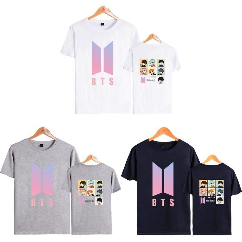 BtsGrafisk Tryckt Modal T-shirt Oversized Streetwear Skjorta För Kpop-fans Sommar Casual