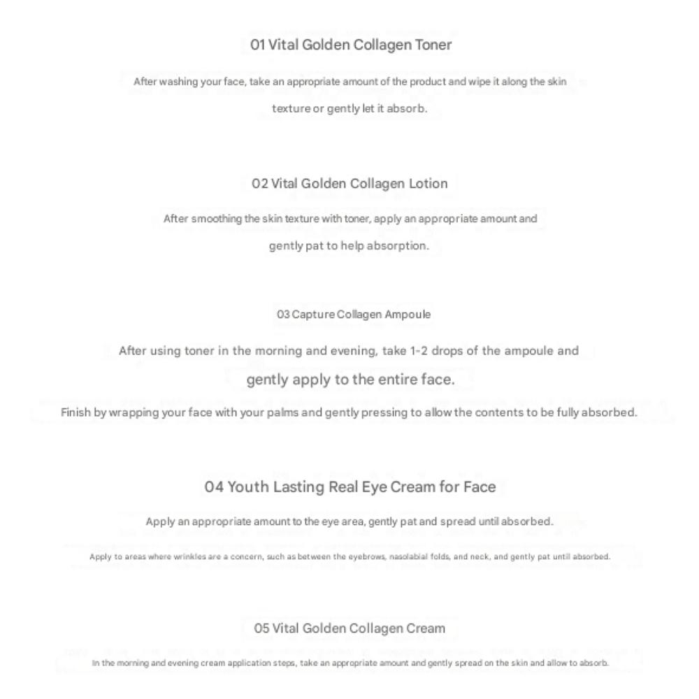 [Gift Set] AHC Vital Golden Collagen Youth Total Skincare 5-piece set