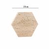 Natural Marble Coasters Placemat Travertine Insulation Pads  Photography Props