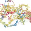 Polyester Leaf Lace for DIY Clothing, Jewelry, Wreath, and Rattan Bag Decorations