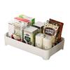 Yimijia double-layer drain tray plastic rectangular cup tableware fruit rack household coffee table tea tray