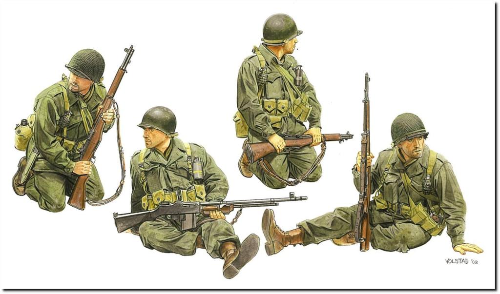 Platz Dragon 1/35 WWII US Tank Rider Figure Set of 4, Gen2, 1944-45, Plastic Model Kit, DR6378 (Personnel)