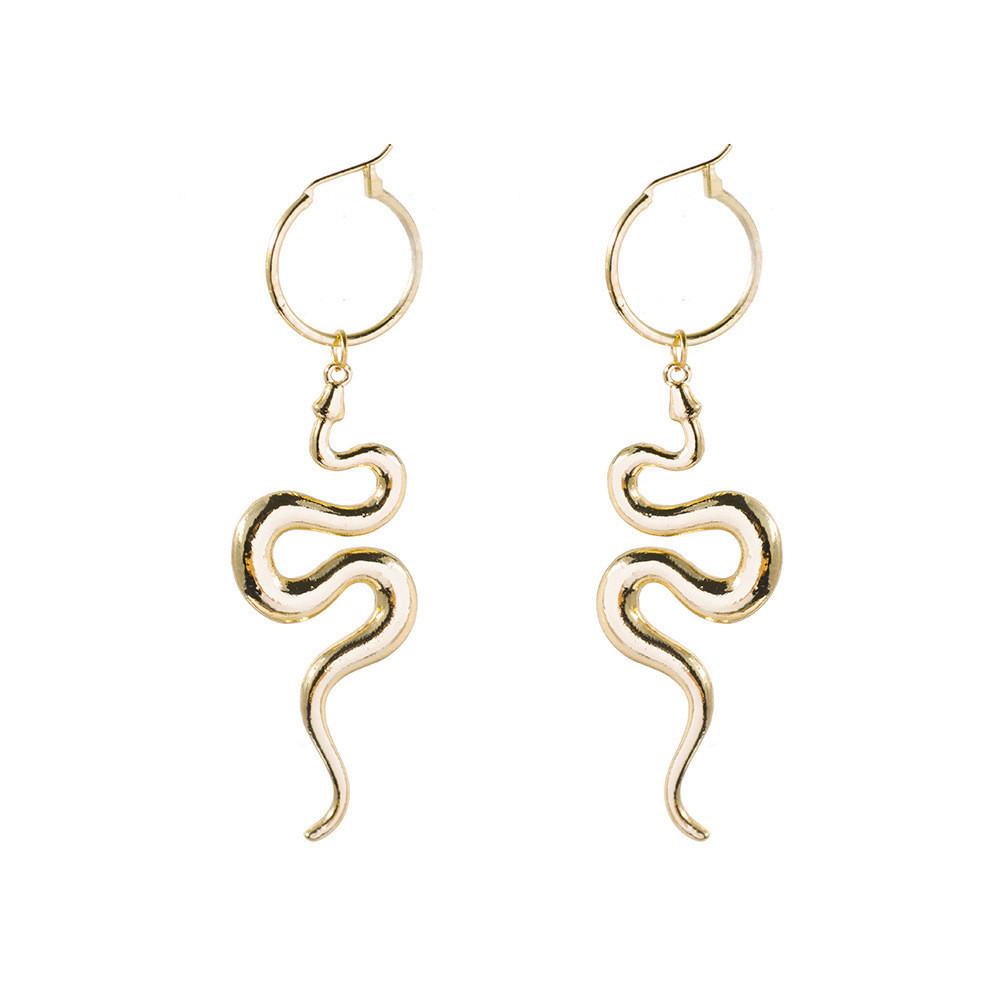 Trendy Alloy Snake Earrings For Women Fashion Street Style Jewelry 2021