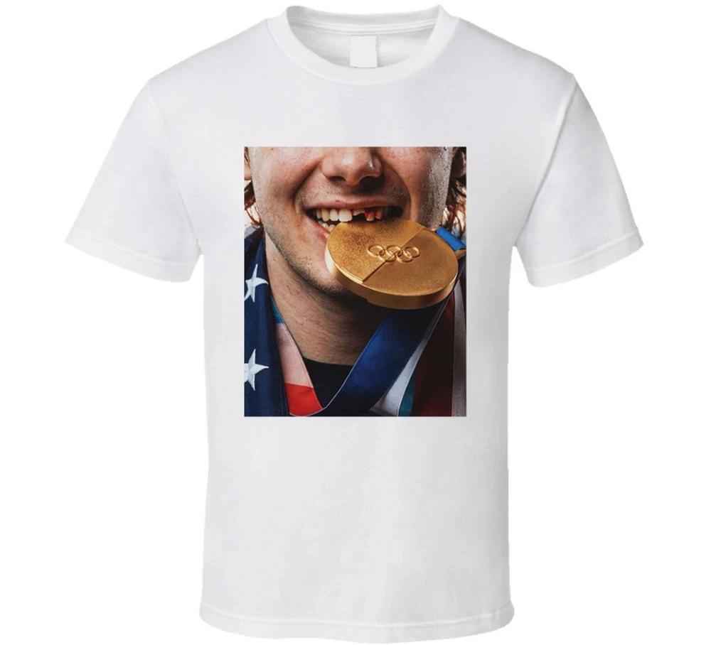 Jack Hughes Biting Gold Medal Missing Tooth T Shirt S