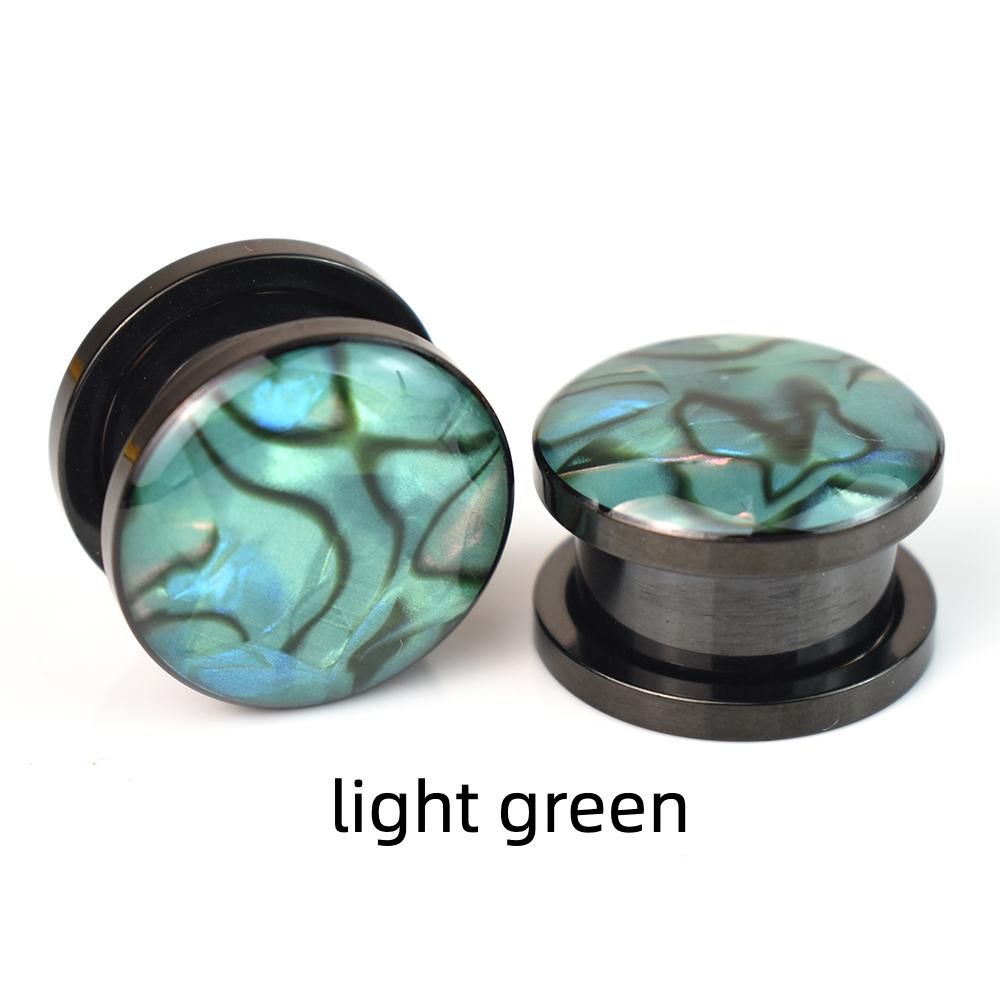 

2 шт., 3-30 мм, шаблон, ушные манометры, заглушки и туннели, винтовые приспособления, растягиватель для ушей, расширитель, ювелирные изделия для пирсинга 10mm светло-зеленый