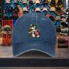 Frog Mushroom Graphic Baseball Cap Washed Cotton Vintage Adjustable Outdoor Casual Hat