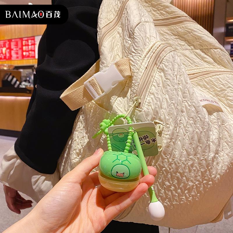 Original decompression wooden fish knocking emotional stability Buddhist keychain cute cute pet panda schoolbag pendant
