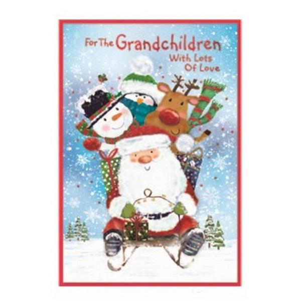 Simon Elvin For The Grandchildren With Lots Of Love Christmas Greetings Card (Pack of 6)