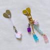 New Cute Phone Case Finger Ring Holder Adhesive Metal Heart Phone Case Stand Buckle Fashion Clasp Keychain Charms Jewelry