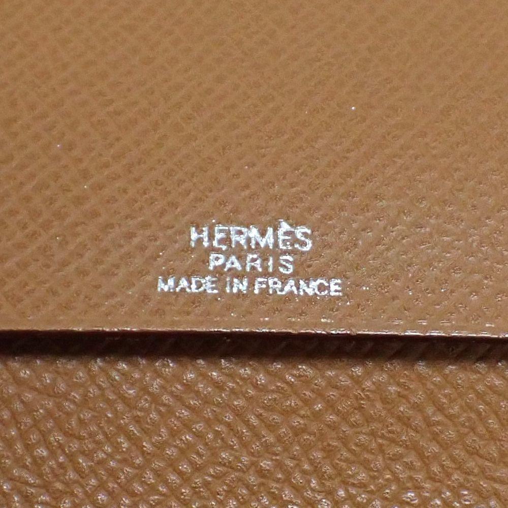 Used [HERMES] Hermes Notebook Cover J Engraved 2006 Agenda Brown Leather Used Pawnshop