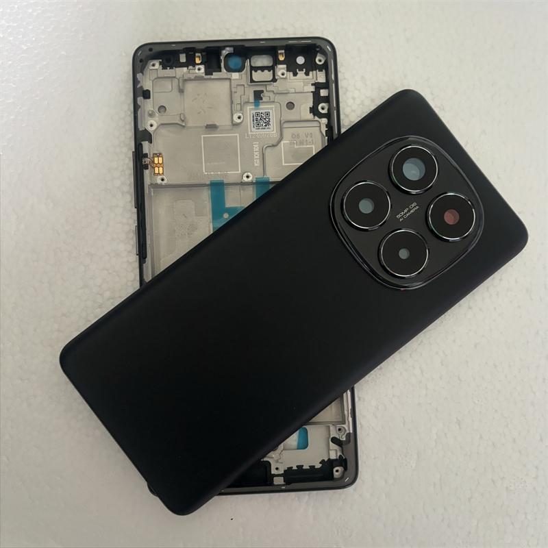 Full Phone Housing For Redmi Note 14 Pro 4G 24116RACCG Middle Frame Battery Back Cover Rear Door + Camera Lens Parts