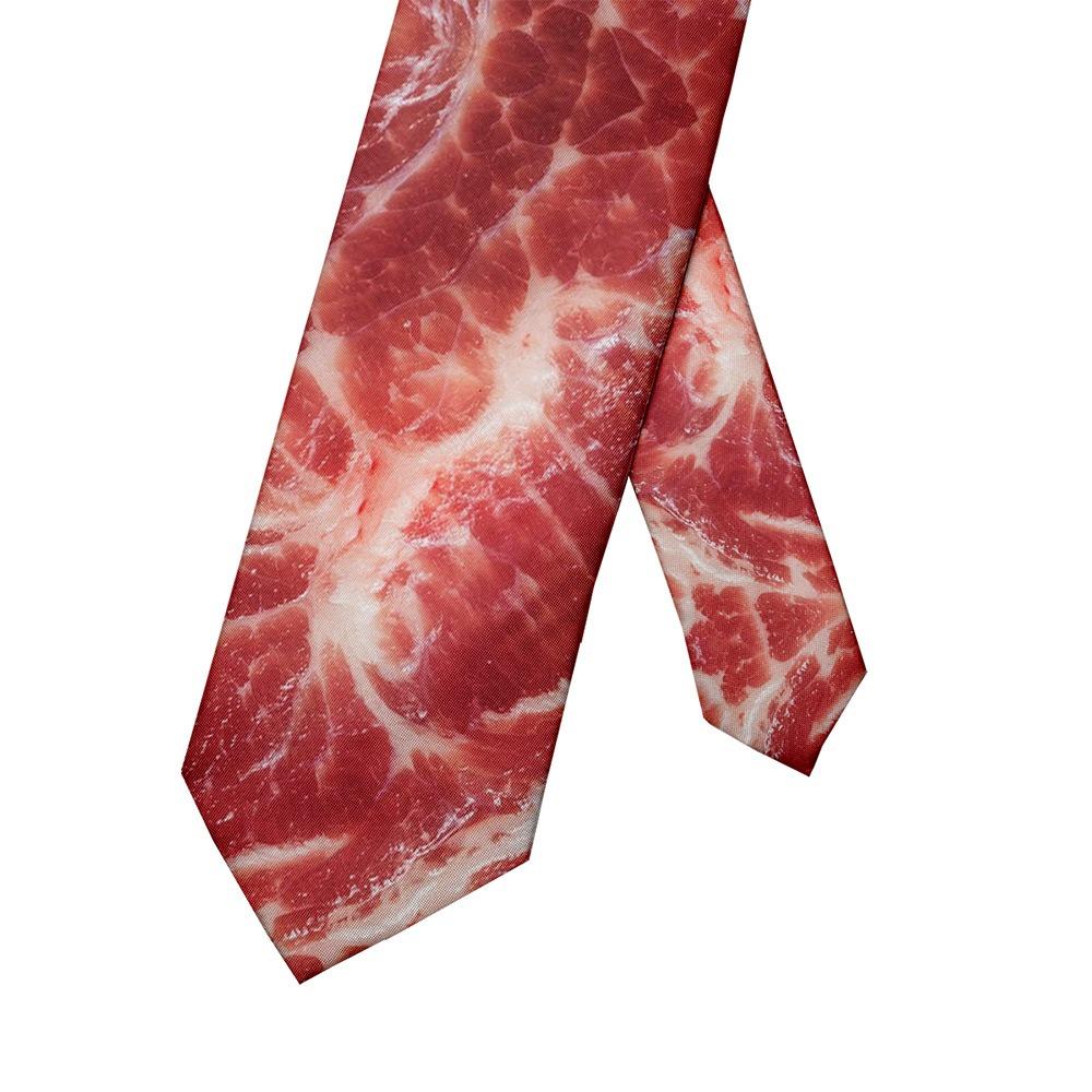 Adjustable Hot Food Printing Tie 8cm Steak Food Printing Men Necktie Suit Accessories