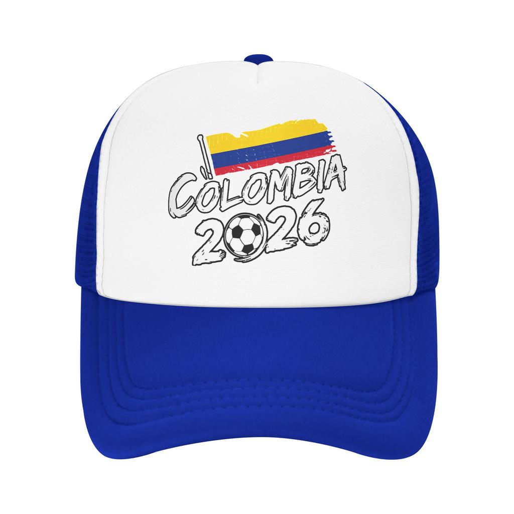 Colombia Soccer Game Fan Colombian Flag Sun Hats Casual Unisex Mesh Trucker Hat Adjustable Gym Baseball Cap Birthday Present