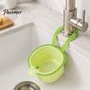 Practical Kitchen Sink Organizer Strainer Basket, Automatic Dumping Design, Hanging Durable PP Drain Filter Faucet Food Catcher, for Cleaning